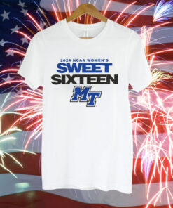 Middle Tennessee Blue Raiders 2024 NCAA Women’s Basketball Sweet 16 Tee Shirt