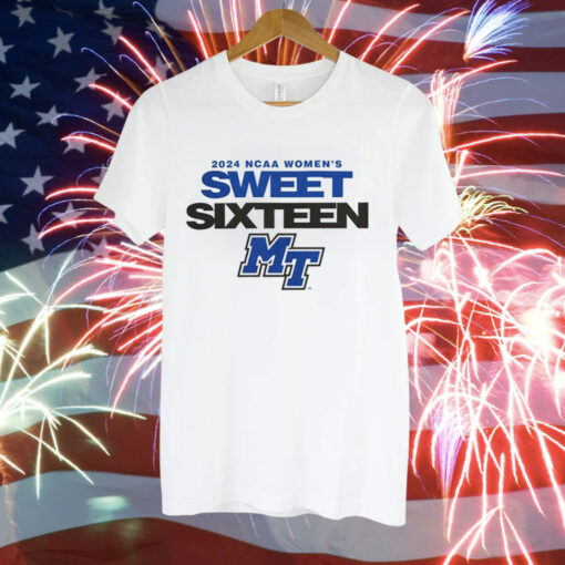 Middle Tennessee Blue Raiders 2024 NCAA Women’s Basketball Sweet 16 Tee Shirt