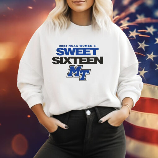 Middle Tennessee Blue Raiders 2024 NCAA Women’s Basketball Sweet 16 Tee Shirt