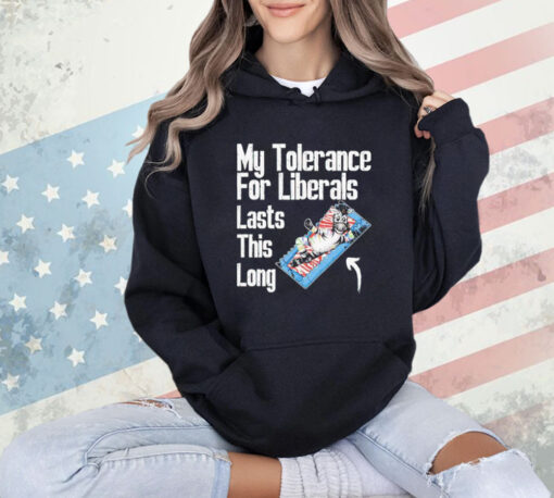 My tolerance for liberals lasts this long T-Shirt