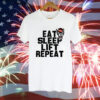 NC State Wolfpack eat sleep lift repeat Tee Shirt