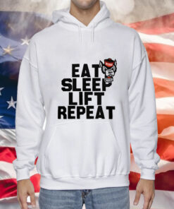 NC State Wolfpack eat sleep lift repeat Tee Shirt