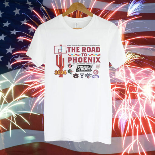 NCAA Division I Men’s Basketball Championship the road to Phoenix 2024 Tee Shirt