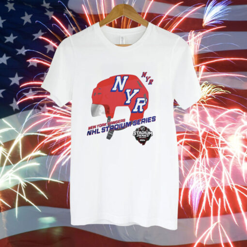 New York Rangers 2024 NHL Stadium Series Helmet Logo Tee Shirt