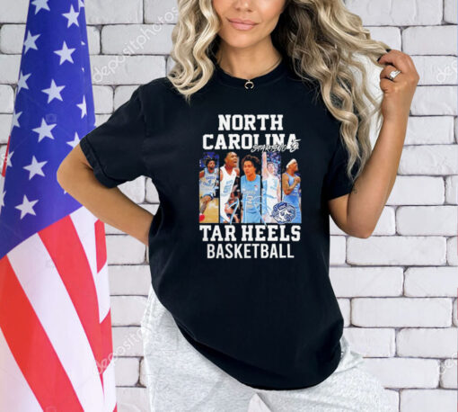 North Carolina Tar Heels Basketball Starting 5 players T-Shirt