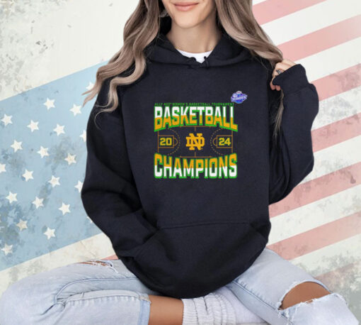 Notre Dame Fighting Irish 2024 ACC Women’s Basketball Conference Tournament Champions Three Pointer Shirt