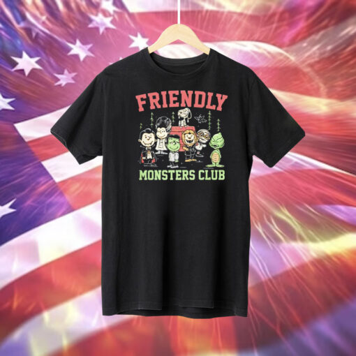 Peanuts Friendly Monsters Club Tee Shirt