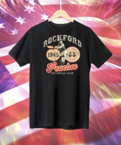 Rockford Peaches baseball club 1945 Tee Shirt