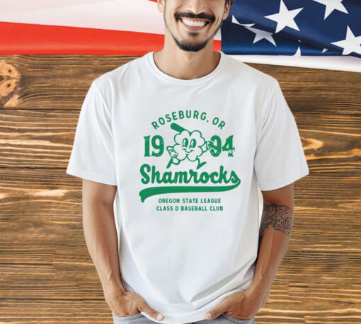 Roseburg Shamrocks Oregon State League Class D Baseball Club T-shirt