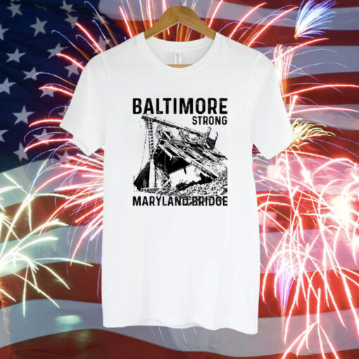 Shirt Baltimore Strong Maryland Bridge Vintage Tee Shirt