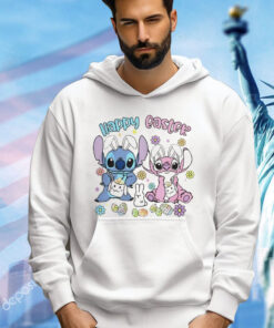 Stitch and Angel happy easter bunny 2024 T-shirt