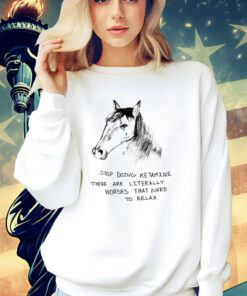 Stop doing ketamine there are literally horses that need to relax shirt