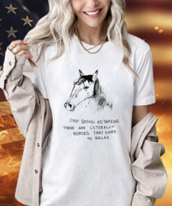 Stop doing ketamine there are literally horses that need to relax shirt