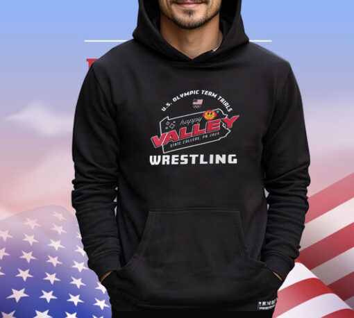 Team Usa Us Olympic Team Wrestling Trials Happy Valley Tee Shirt