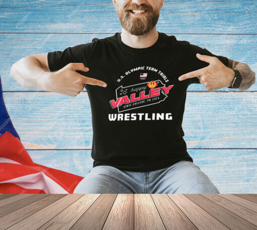 Team Usa Us Olympic Team Wrestling Trials Happy Valley T-Shirt