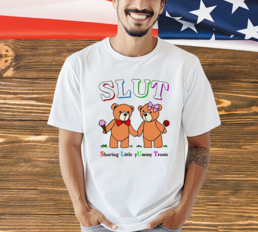 Teddy bears slut sharing little yummy treats T-Shirt