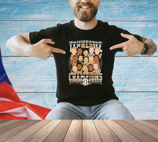 Tennessee Volunteers 2024 Men’s Basketball Champions Cartoon T-Shirt