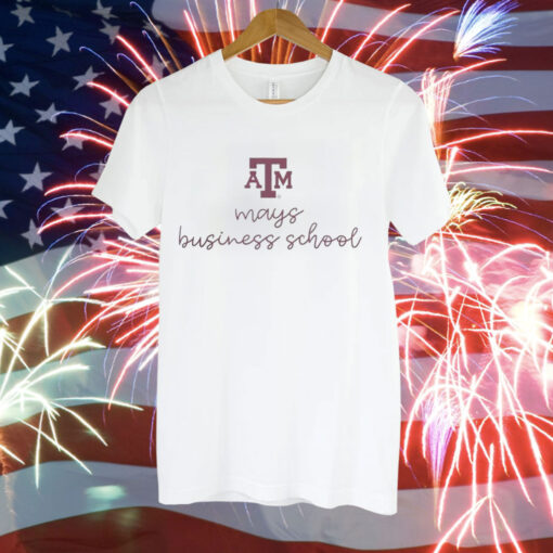 Texas A&M Aggies Embroidered Mays Business School Tee Shirt