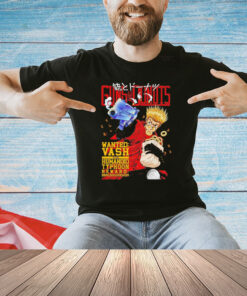 Trigun and Vash the Stampede guns and donuts Wanted Vash the Humanoid Typhoon T-Shirt