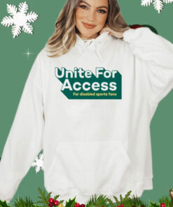 United for access for disabled sports fans shirt