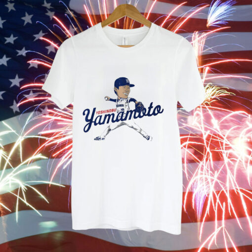 Yoshinobu Yamamoto Los Angeles Dodgers caricature Tee Shirt