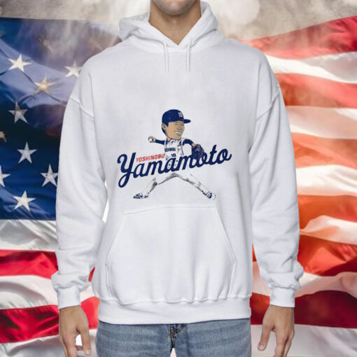 Yoshinobu Yamamoto Los Angeles Dodgers caricature Tee Shirt