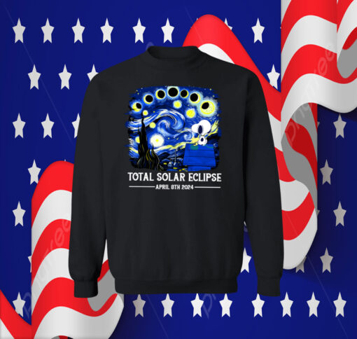 Snoopy and Woodstock Total Solar Eclipse 2024 Shirts