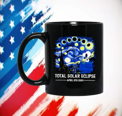 Snoopy and Woodstock Total Solar Eclipse 2024 Mug