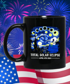 Snoopy and Woodstock Total Solar Eclipse 2024 Mug