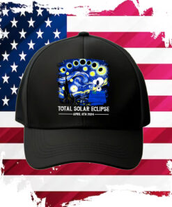 Snoopy and Woodstock Total Solar Eclipse 2024 Hat Shirts