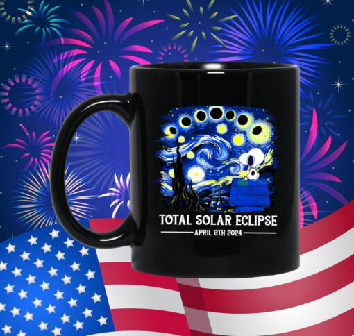 Snoopy and Woodstock Total Solar Eclipse 2024 Mug