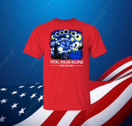 Snoopy and Woodstock Total Solar Eclipse 2024 Shirts