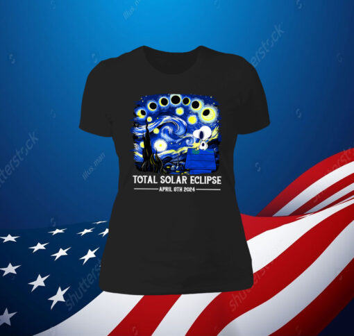 Snoopy and Woodstock Total Solar Eclipse 2024 Shirts