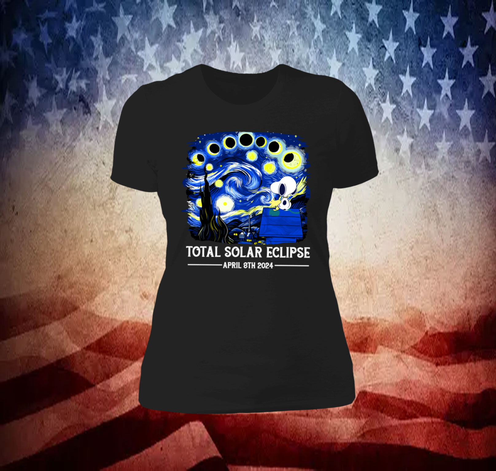 Snoopy and Woodstock Total Solar Eclipse 2024  Shirts