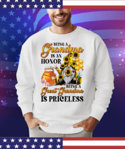 Being A Grandma Is An Honor Being A Great Grandma Is Priceless Shirt