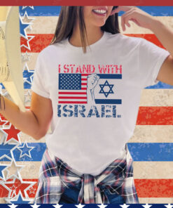 I Stand With Israel Shirt, Israel USA Flags Sweatshirt, Israel T-Shirt, Israel Flags Shirt