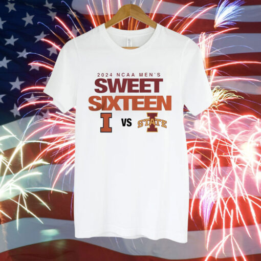 Illinois Vs Iowa State Men’s Basketball 2024 Sweet 16 Tee Shirt