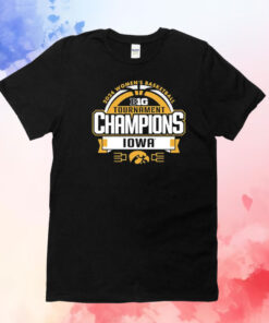 Iowa Hawkeyes Black 2024 Women’s Basketball Big 10 Tournament Champions T-Shirt