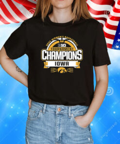 Iowa Hawkeyes Black 2024 Women’s Basketball Big 10 Tournament Champions T-Shirt