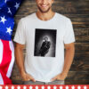 Jamie Campbell Bower Playing Guitar Black and White Poster Canvas Shirt