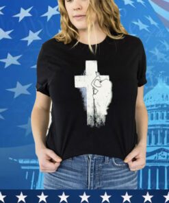 Nessa Barrett Who Is She Crucifix Distressed Shirt