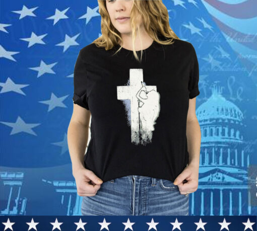 Nessa Barrett Who Is She Crucifix Distressed Shirt