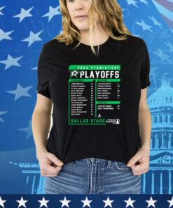 Official Dallas Stars Fanatics 2024 Playoff Roster Name Player shirt