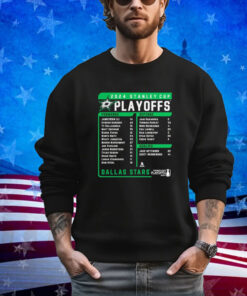 Official Dallas Stars Fanatics 2024 Playoff Roster Name Player shirt