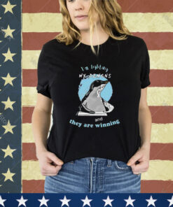 Official I’m Fighting My Demons And They Are Winning Penguin Shirt