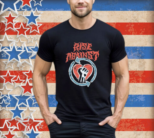 Official Rise Against Chalk Heartfist Shirt