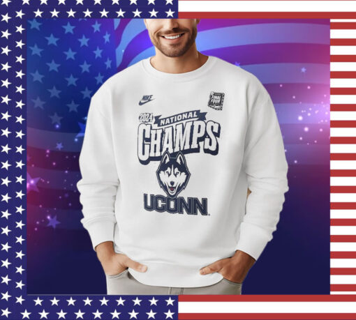 Official Uconn Huskies Nike Youth 2024 Ncaa Men’s Basketball National Champions Retro Shirt