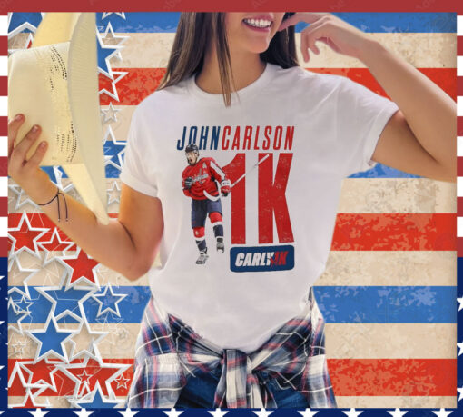 Official Washington Capitals John Carlson’s 1,000-game Carly1k shirt