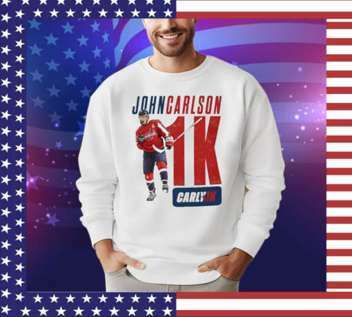 Official Washington Capitals John Carlson’s 1,000-game Carly1k shirt