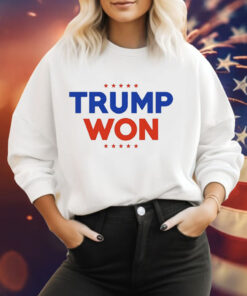 Travis Kelce wearing Trump won Tee Shirt